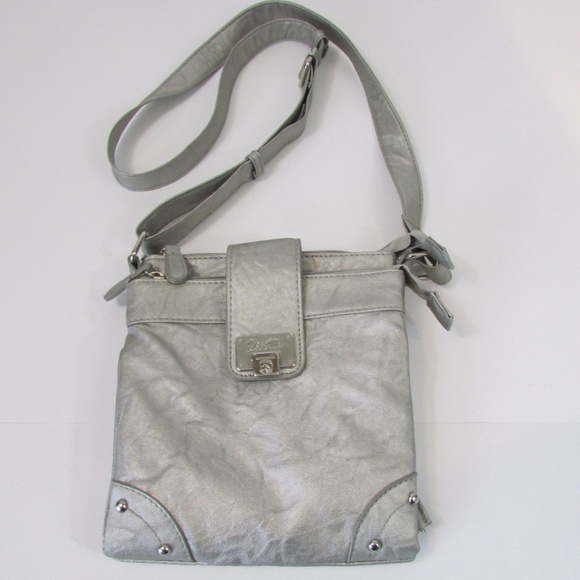 ROSETTI Silver Crossbody Organizer Handbag - Picture 1 of 7
